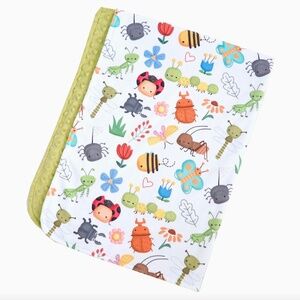 Bug Buddies Minky Baby Blanket Bug Print Blanket
